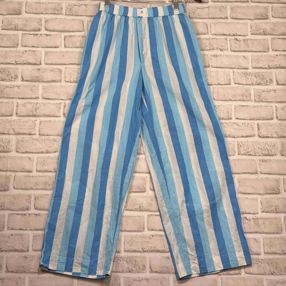 by Anthropologie Women's‎ Size XXS The Wren Boxer Pants Blue White Pajamacore